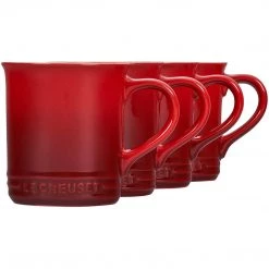 Le Creuset 14 Oz. Set Of 4 Mugs - Cerise 8 Le Creuset 14 Oz. Set Of 4 Mugs - Cerise