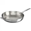 Le Creuset 12.5" Stainless Steel Deep Fry Pan With Helper Handle COOKWARE