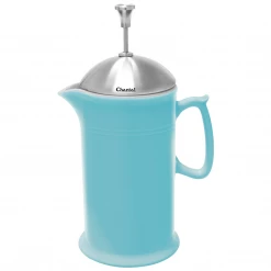 COFFEE & TEA Chantal 28-Ounce Ceramic French Press W/ Ss Plunger - Aqua