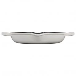 COOKWARE Le Creuset 9.75" Signature Deep Round Grill Pan - White