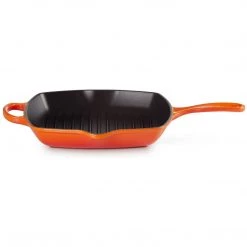 Le Creuset 10.25'' Signature Square Skillet Grill - Flame
