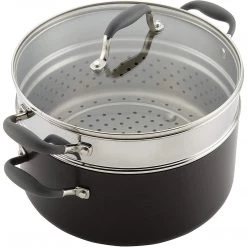 Anolon Advanced Hard-Anodized Dutch Oven Multipurpose Steamer Set, 8.5-Quart, Graphite 9 Anolon Advanced Hard-Anodized Dutch Oven Multipurpose Steamer Set, 8.5-Quart, Graphite