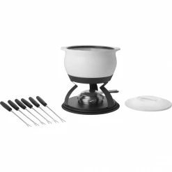 Trudeau 3 In 1 Fire Proof 2.3 Quart Fondue Set