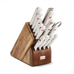 Wusthof Gourmet Knife Block Set, 16 Piece, White CUTLERY