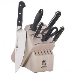 Zwilling J.A. Henckels Pro 7-Piece Knife Block Set - White CUTLERY