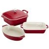 Staub Ceramics 4-Piece Baking Dish Set, Cherry