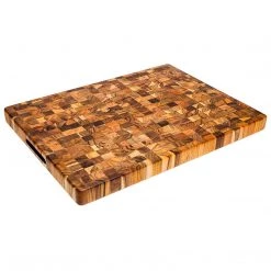 Teakhaus Cutting Board - Rectangle Butcher Block With Hand Grip ( 20 X 15 X 1.5 In.) - By Teakhaus