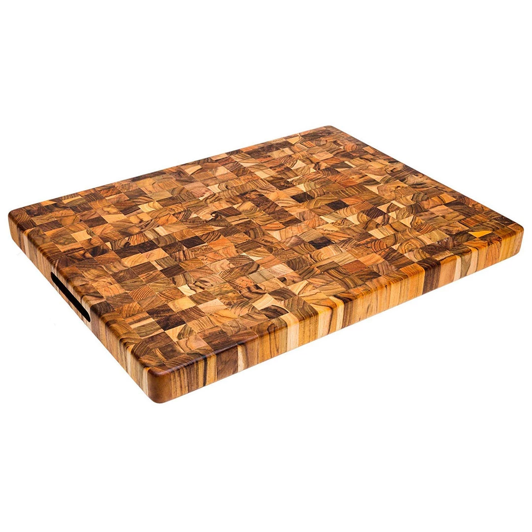 Teakhaus Cutting Board - Rectangle Butcher Block With Hand Grip ( 20 X 15 X 1.5 In.) - By Teakhaus 3 Teakhaus Cutting Board - Rectangle Butcher Block With Hand Grip ( 20 X 15 X 1.5 In.) - By Teakhaus
