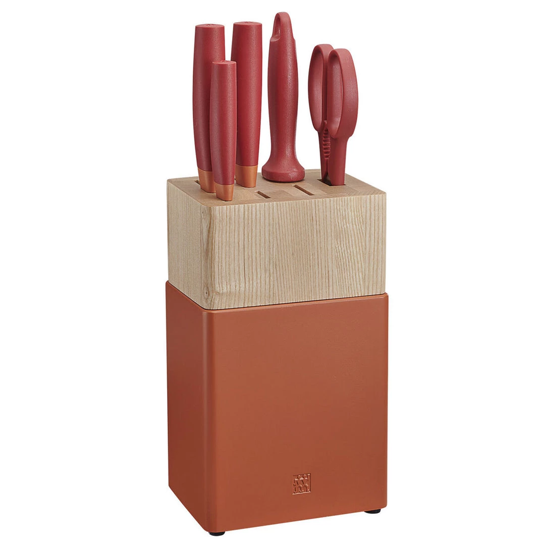 CUTLERY Zwilling J.A. Henckels Now S 6-Piece Knife Block Set - Granada Orange 3 CUTLERY Zwilling J.A. Henckels Now S 6-Piece Knife Block Set - Granada Orange