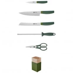 Zwilling J.A. Henckels Now S 6-Piece Knife Block Set - Lime Green