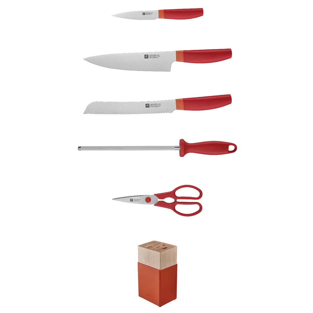 CUTLERY Zwilling J.A. Henckels Now S 6-Piece Knife Block Set - Granada Orange 4 CUTLERY Zwilling J.A. Henckels Now S 6-Piece Knife Block Set - Granada Orange