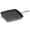 Staub Cast Iron 12" Square Grill Pan - Graphite Grey