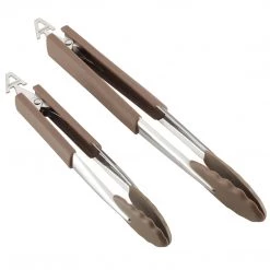 COOKWARE Anolon Suregrip Nonstick Nylon Locking Tongs Set, 2-Piece, Bronze