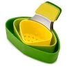 Joseph Joseph Nest Steam Stackable Steamer Basket Set With Three Compartments (3 Piece), One Size, Green