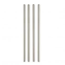 RSVP International Endurance Stainless Steel 8.5" Frozen Drink Straws, 4 Count | 5mm Fits Most Tumblers | Reusable & Durable |For Smoothies, Frappes, Sodas, Tea & More | Dishwasher Safe