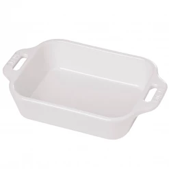 BAKEWARE Staub Ceramic 13'' X 9'' Rectangular Baking Fish - White