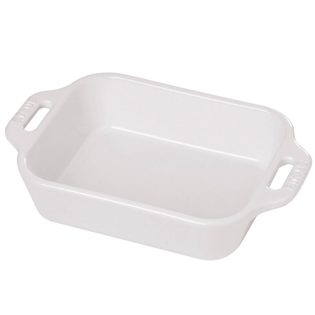 BAKEWARE Staub Ceramic 13'' X 9'' Rectangular Baking Fish - White 3 BAKEWARE Staub Ceramic 13'' X 9'' Rectangular Baking Fish - White