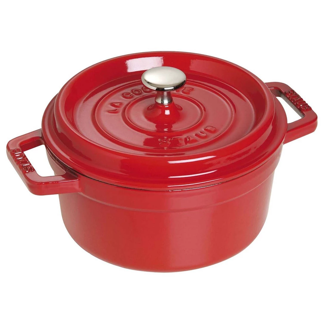 Staub Cast Iron 2.75-Quart Round Cocotte - Cherry COOKWARE 3 Staub Cast Iron 2.75-Quart Round Cocotte - Cherry COOKWARE