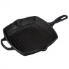 Le Creuset 10.25'' Signature Square Skillet Grill - Black