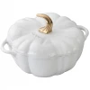 Staub Cast Iron 3.5-Quart Pumpkin Cocotte - White - Imperfections COOKWARE