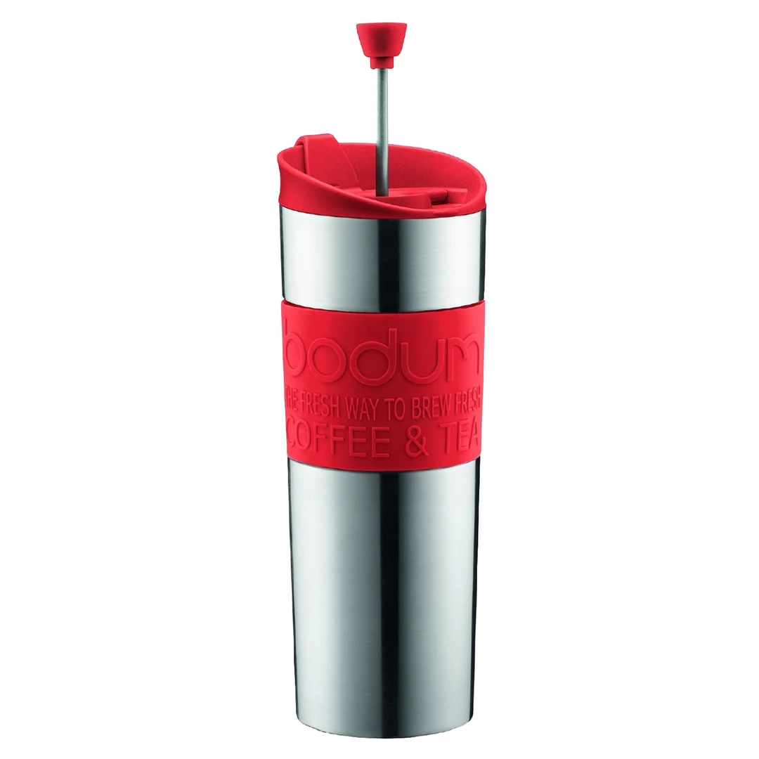 Bodum 15-Ounce Travel French Press Mug - Red 3 Bodum 15-Ounce Travel French Press Mug - Red