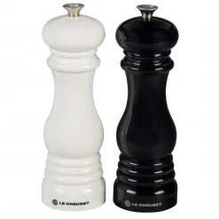 Le Creuset 8" X 2.5" Salt And Pepper Mill Set - White/Black