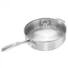 COOKWARE Chantal Induction 21 Steel 5-Quart Saute Skillet With Glass Lid
