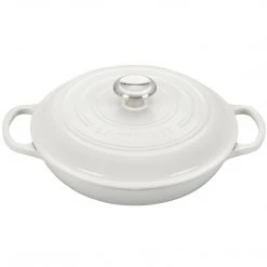 COOKWARE Le Creuset Signature 2.25-Quart Braiser With Stainless Steel Knob - White
