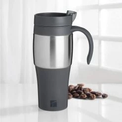 Trudeau Maison Mariner II Travel Mug, 14 Oz, Grey COFFEE & TEA