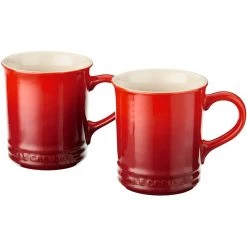 COOKWARE Le Creuset 1.25 Qt. Kettle & (2) 14 Oz. Mugs Demi Kettle & 2 Mug Set - Cerise