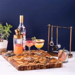 TeakHaus By Herring Cutting/Serving Board W/Hand Grips + Juice Canal (Rectangle) | 20