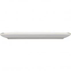 Le Creuset Noel Collection: Stoneware Rectangular Hostess Tray - White W/Applique & Gold Rim