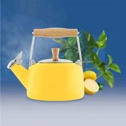Chantal 1.4 Qt. Enamel-on-Steel Sven Teakettle - Canary Yellow 9 Chantal 1.4 Qt. Enamel-on-Steel Sven Teakettle - Canary Yellow