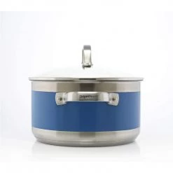 Chantal 6 Qt. Stockpot W/ Glass Lid & Blue Cove Band COOKWARE