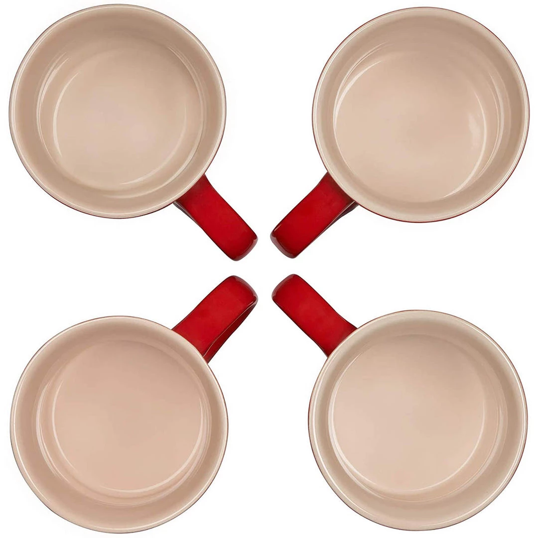 Le Creuset 14 Oz. Set Of 4 Mugs - Cerise 6 Le Creuset 14 Oz. Set Of 4 Mugs - Cerise