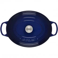 Le Creuset 9.5 Qt. Signature Oval Dutch Oven - Indigo COOKWARE 10 Le Creuset 9.5 Qt. Signature Oval Dutch Oven - Indigo COOKWARE