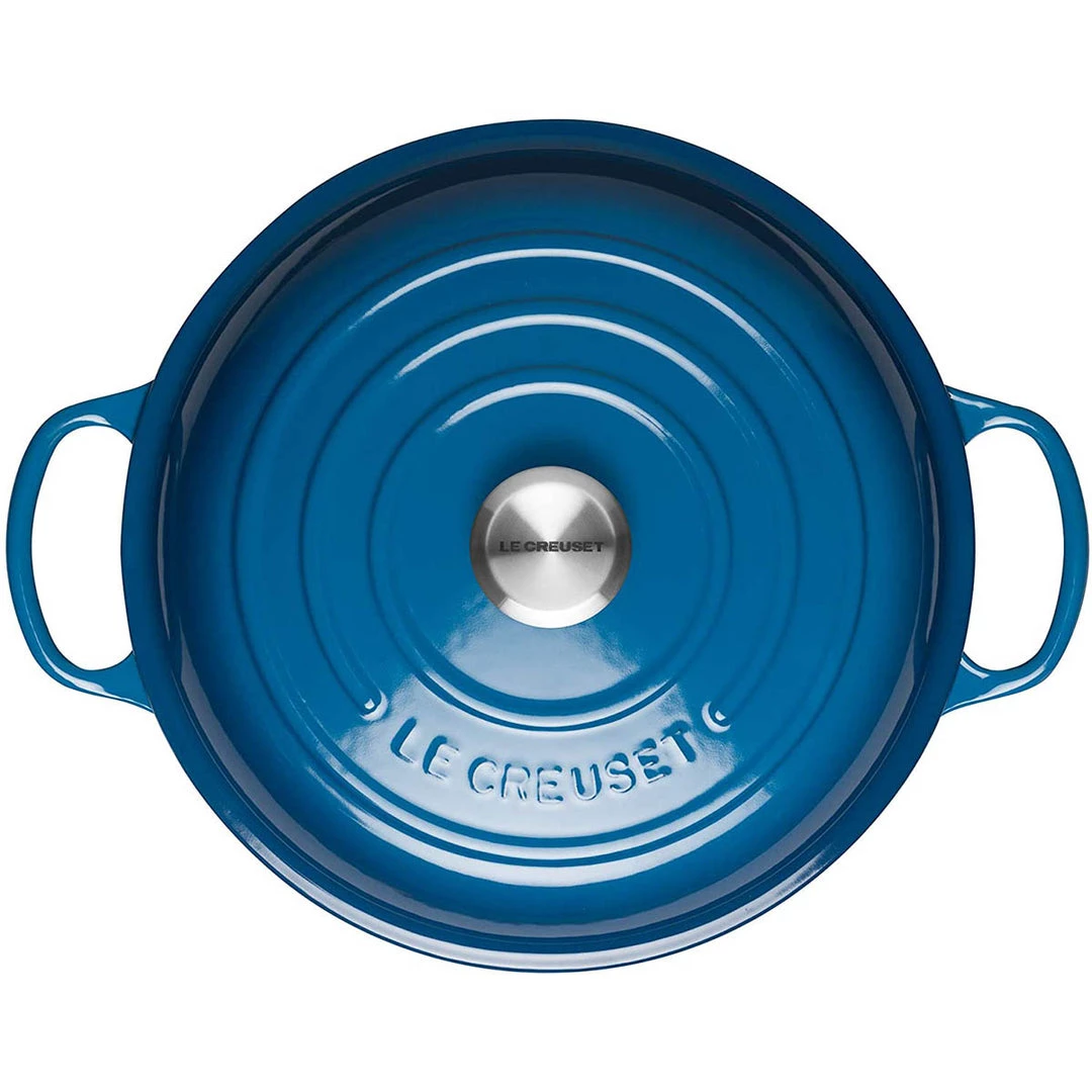 Le Creuset Signature 2.25-Quart Braiser With Stainless Steel Knob - Marseille 5 Le Creuset Signature 2.25-Quart Braiser With Stainless Steel Knob - Marseille