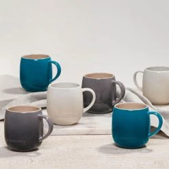 Le Creuset 13 Oz. / 380ml Set Of 4 Heritage Mugs - Deep Teal