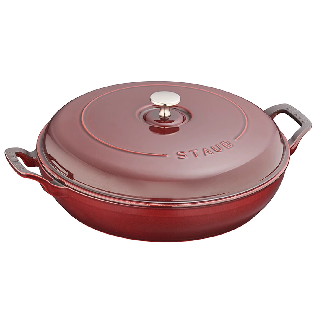 Staub Cast Iron 3.5-Quart Braiser - Grenadine 3 Staub Cast Iron 3.5-Quart Braiser - Grenadine