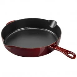 Staub Cast Iron 11-inch Traditional Skillet - Grenadine COOKWARE