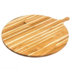 Teakhaus 22 X 17.5 Round Teak Board With Handle - Great As A Cutting Board And Serving Platter COOKWARE