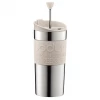 Bodum 15-Ounce Travel French Press Mug, Off-White