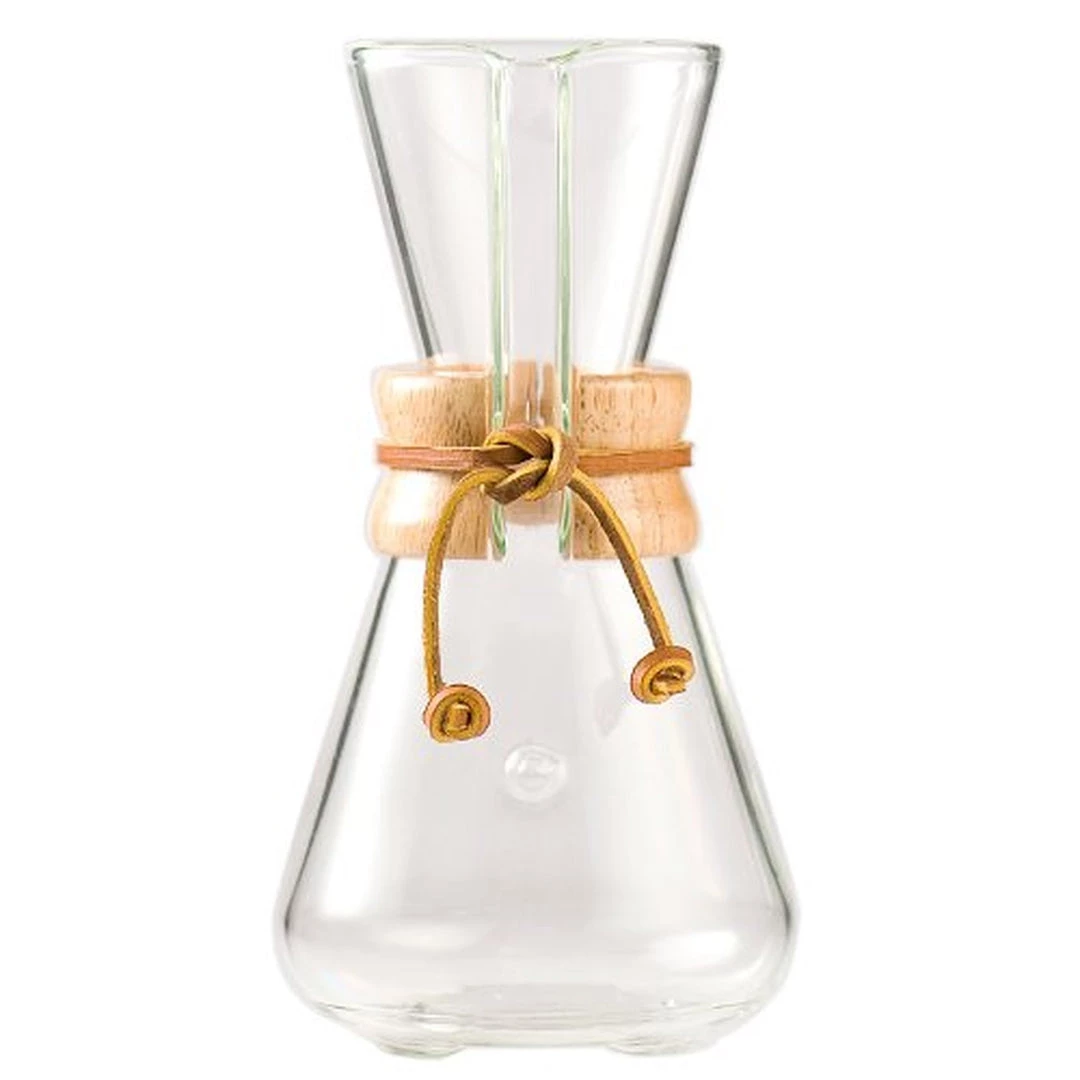 COFFEE & TEA Chemex 1 To 3 Cup Hand Blown Glass Coffee Maker - One To Three Cup Coffee Maker 3 COFFEE & TEA Chemex 1 To 3 Cup Hand Blown Glass Coffee Maker - One To Three Cup Coffee Maker