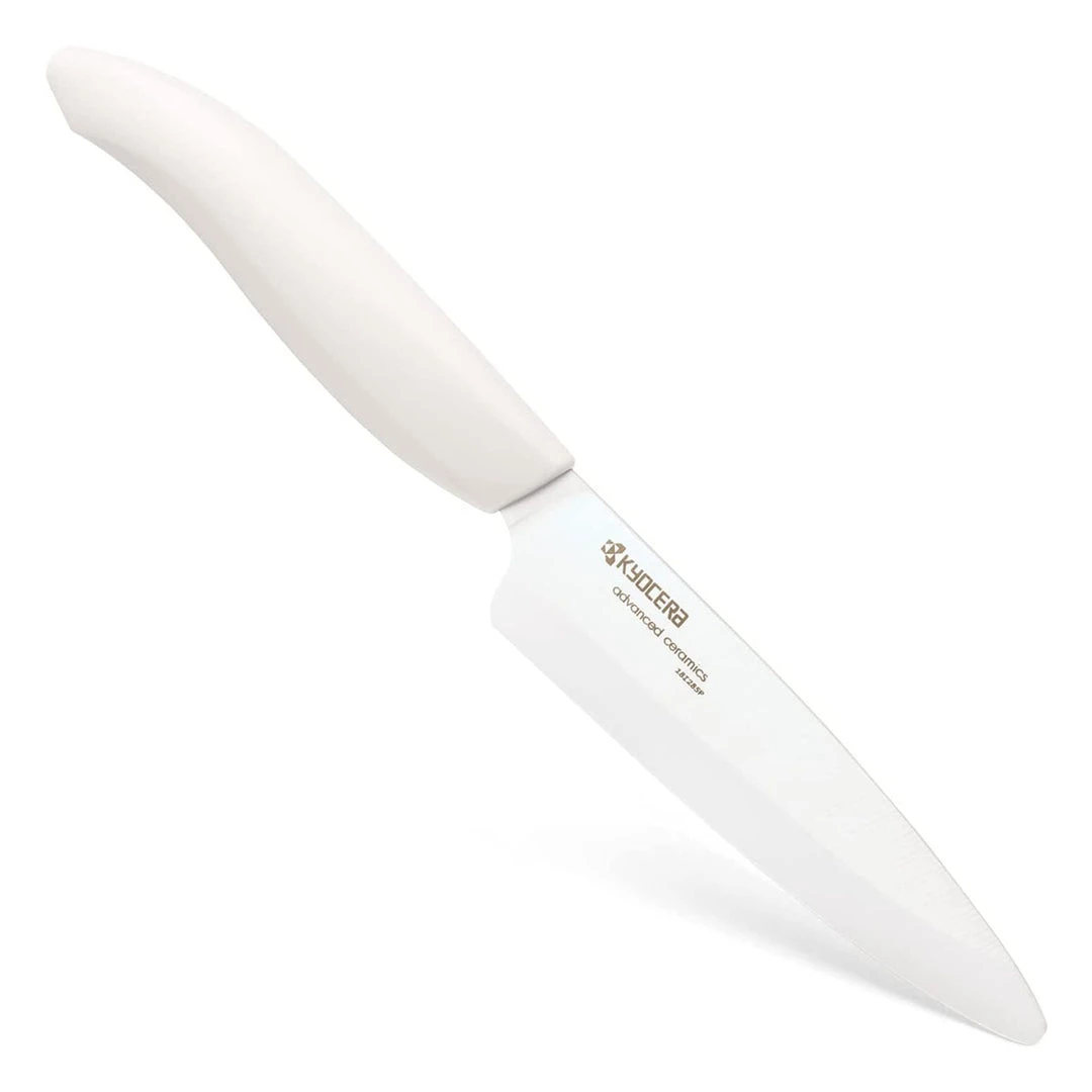 CUTLERY Kyocera Advanced Ceramic Revolution Series 4.5-inch Utility Knife, White Handle, White Blade 3 CUTLERY Kyocera Advanced Ceramic Revolution Series 4.5-inch Utility Knife, White Handle, White Blade