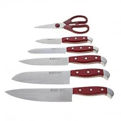 -- Zwilling J.A. Henckel 7-piece Self-Sharpening Knife Block Set - Red CUTLERY