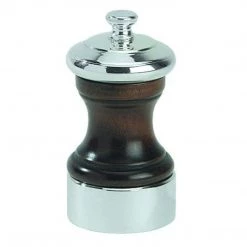 Peugeot Palace 4 Inch Silver Plated Pepper Mill, Antique Brown TABLETOP & BAR