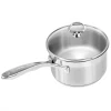 COOKWARE Chantal Induction 21 Steel 2-Quart Saucepan With Glass Lid