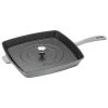 Staub Cast Iron 12" Square Grill Pan & Press Set - Graphite Grey COOKWARE