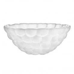 Orrefors Raspberry Frost Crystal Bowl, 3" H X 7.5" W
