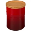 Le Creuset 2.5-Quart Stoneware Canister With Wood Lid - Cerise